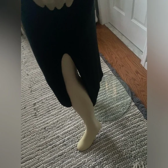 NAADAM Black Tank Midi Dress with slide slit/ Size Medium - Picture 3 of 9